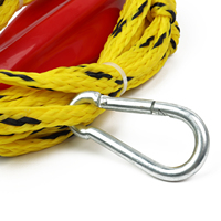 Corde de remorquage pour wakeboard et planche de surf, corde creuse tressée en PP, corde de ski nautique avec pièces métalliques et accessoires en plastique