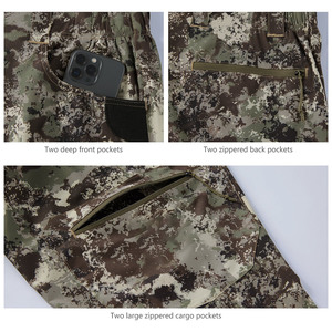 Custom Mens Camouflage Hunting Pants Soft <b>Shell</b> Windproof Water Resistant Breathable Outdoor OEM Service - Product Image 5