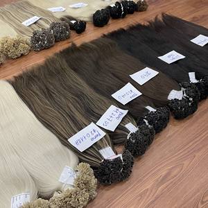 100% Extensions de pointe de kératine de cheveux humains vietnamiens faciles à attacher pré-liaison pointe plate cheveux en gros - Product Image 2