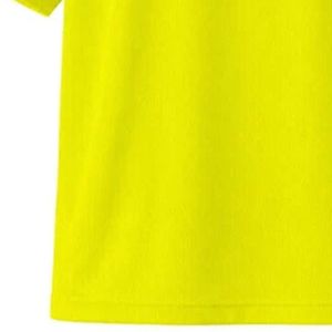 T-shirt DropOver jaune néon pour homme, t-shirt surdimensionné en coton de qualité supérieure, col rond décontracté, manches courtes, coupe ample, streetwear, t-shirt basique - Product Image 5