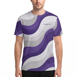 T-shirt personnalisé pour homme, imprimé par sublimation, coton et polyester, décontracté, manches courtes, motif graphique, haut tendance, vêtements en gros - Product Image 1