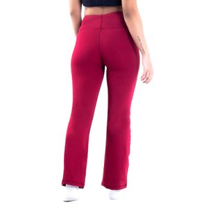 <b>Women's</b> Raspberry Red High Waist <b>Flare</b> Pants Stretch Slim Fit Bootcut Trousers Full Length Casual Yoga <b>Leggings</b> Fashion - Product Image 6