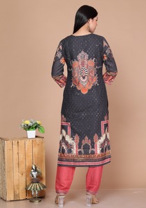 NIYANI Salwar Kameez Africano para Mujer, Algodón Estampado, Verano, Casual, Sin Arrugas, Secado Rápido, Corte Regular, Étnico, Musulmán, India, Pakistán - Product Image 2