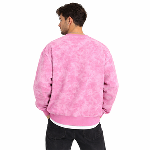 Premium Quality Acid Wash Crewneck <b>Sweatshirt</b> Custom Logo Printing Oversized Fit Comfortable Casual Wear for Men Bulk Order - Product Image 4