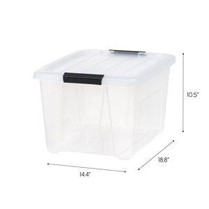 32 Qt. (quarti) Contenitori di Plastica Trasparente con Coperchio - Scatole Impilabili, Contenitori Resistenti per Organizzazione di Casa, Garage e Armadi - Product Image 4