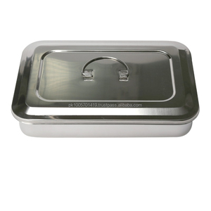 Plateau de désinfection de laboratoire pour instruments chirurgicaux, en acier inoxydable 304, avec couvercle carré, taille personnalisée, usage hospitalier, SWISHER CE - Product Image 3