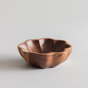 Bol de service rustique en teck poli, écologique – Plat unique pour salade de fruits et centre de table chaleureux pour dîner festif - Product Image 5