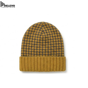 High Quality Classic, Knit Beanie Mustard Yellow, <b>Warm</b> Folded Ribbed Cuff Streetwear Winter Skull Cap <b>Hat</b> - Product Image 1