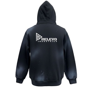 Sweat à capuche zippé personnalisé effet délavé style streetwear, séchage rapide, veste de sport légère pour la gym et l'entraînement - Product Image 1