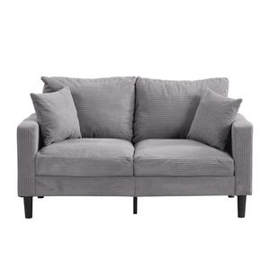 Divano Moderno a 2 Posti, 57 Pollici, Telaio in Legno ad Alta Resilienza, Comodo Salvaspazio, Imbottito per Soggiorno - Product Image 4