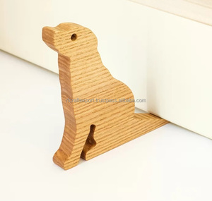 Luxury Home <b>Door</b> <b>Stopper</b> Wood Rubber <b>Door</b> <b>Wedge</b> Vertical Pattern Windproof Limiter No Punching Required Decorative <b>Door</b> Blocker - Product Image 2