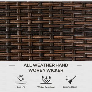 Contenitore da Esterno in Rattan PE per Scarpe, Portasciugamani da Interno/Esterno con Rivestimento, Cuscini per Mobili da Patio per Piscina - Product Image 5