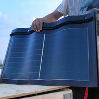 Tuiles solaires incurvées Cigs 2024, panneaux solaires photovoltaïques pour toits résidentiels, bardeaux solaires pour toits, système de tuiles solaires pour toits