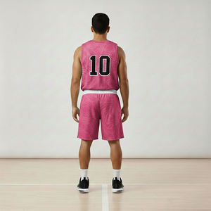 Ensembles d'uniformes de basketball unisexes personnalisés, sublimation intégrale professionnelle, 100% polyester, appliqué uni, maillot de basketball respirant - Product Image 5