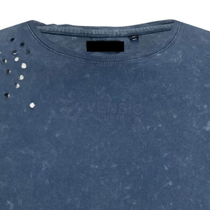 เสื้อยืดผ้าฝ้ายแท้ 100% สไตล์ดิสเทรส ทรงหลวม พิมพ์ลาย ขายส่ง แบบกำหนดเองได้ ยูนิเซ็กซ์ คุณภาพสูงสุดสำหรับผู้ชาย ยอดนิยมอันดับต้นๆ - Product Image 3