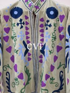 Outerwear Coat Embroidered Handmade Velvet Suzani Uzbek Eco-Friendly Women's Luxury Coat Winter <b>Boho</b> for Party Wear - Product Image 2