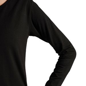 Chemises personnalisées à manches longues pour femmes, t-shirts décontractés amples taille XL pour femmes, à manches longues avec dentelle, col rond, coupe ample et mignonne - Product Image 5