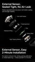 Système de surveillance de la pression des pneus TPMS, application Bluetooth, capteur externe, alarme de pression et de température en temps réel, voiture, moto, quatre roues