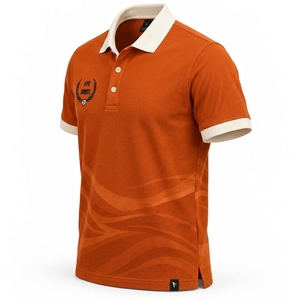 Polo décontracté pour homme, design imprimé personnalisé, tissu respirant, coupe légère et confortable, manches courtes, vêtement tendance - Product Image 4