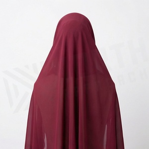 Women Solid Color Chiffon Hijab Breathable Daily Wear Islamic Scarf Shawl - Product Image 2