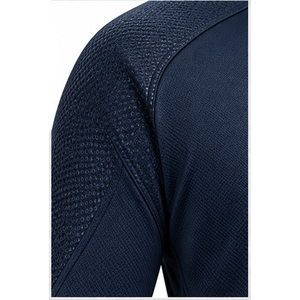 Camiseta de manga larga con cremallera de un cuarto para hombre, transpirable, elástica en 4 direcciones, que absorbe la humedad, para entrenamiento ecuestre al aire libre - Product Image 6