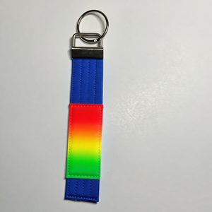 Porte-clés personnalisé en tissu noir pour arts martiaux, karaté, jiu-jitsu, taekwondo, brodé, cadeau pour les combattants - Product Image 1