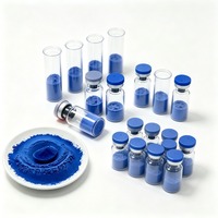 Poudre de Tripeptide-1 de Cuivre WV de Qualité Alimentaire en Gros, Pureté 99%, Matière Première Cosmétique, CAS 89030955 C14H21CuN6O6