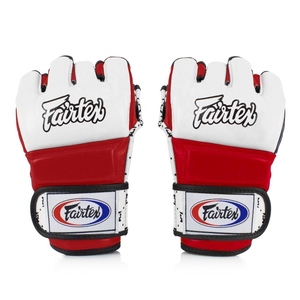 Gants de grappling professionnels personnalisés blancs et rouges Fairtex, avec poignées, légers, protection UV, évacuation de l'humidité, pour adultes - Product Image 3