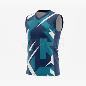 Maillot de volley-ball personnalisé pour hommes, 100% polyester, écologique, respirant, séchage rapide, vêtements d'entraînement performants - Product Image 3