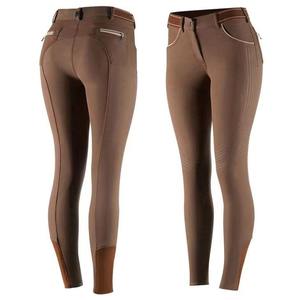 Pantalons d'équitation pour femmes avec grip en silicone, leggings d'équitation extensibles, vêtements de sport, fournisseur OEM - Product Image 4