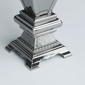 Wholesale Traditional Square Pyramid Metal <b>Bakhoor</b> Burner Gunmetal Silver Engraved Detail <b>Oud</b> Incense Holder Bulk Arabian Mabkha - Product Image 5