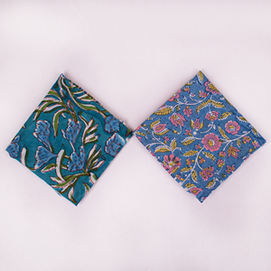 Craftjaipur Foulard Carré en Coton Biologique de Luxe Imprimé à la Main de Haute Qualité Motif Paisley 21 x 21 Pouces Unisexe Respirant - Product Image 4