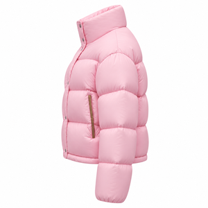 Veste matelassée rose haute brillance de qualité supérieure avec col montant et logo frontal, chaude, coupe-vent, pour homme, idéale pour l'hiver et les occasions décontractées – Nouvelle collection à succès - Product Image 6