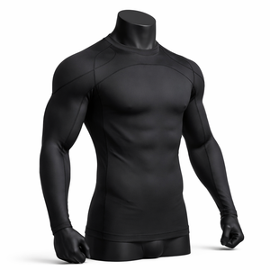 T-shirt de compression décontracté pour homme, respirant, séchage rapide, vêtements de sport, OEM, marque privée, vente en gros, faible MOQ - Product Image 6