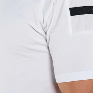 Chemises polo blanches pour hommes personnalisées, 100% coton, respirantes, manches courtes, tissu uni, décontractées, grandes tailles, logo imprimé - Product Image 2