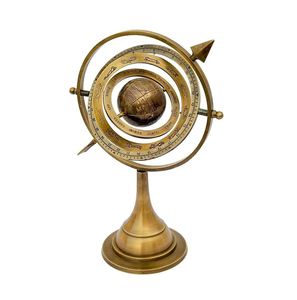 Vintage Brass Armillary Sphere Zodiac Celestial Globe <b>Decorative</b> Astronomical Model for Desktop Home <b>Office</b> <b>Decor</b> & Collection - Product Image 1