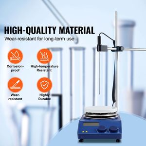Agitatore Magnetico con Piastra Riscaldante 20L Max 644F/340C 0-1500 RPM Agitatore Magnetico da Laboratorio - Product Image 4