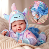 Poupées réalistes pour bébés Babeside Mia de 17 pouces, garçon, nouveau-né, corps en vinyle et tissu, costume de licorne bleu, vente en gros