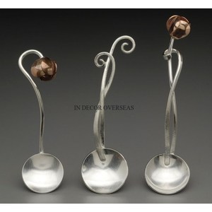 Ensemble de cuillères à thé en métal à motif floral très demandé, finition mate, résistant à la rouille, pour décoration de mariage, ensemble de couverts - Product Image 5