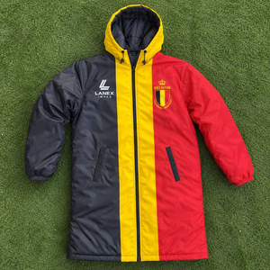 OEM Belgium Swim Parka Custom Waterproof Hooded Long <b>Coat</b> with Sherpa Fleece Lining for Swim Teams Athletes <b>Beach</b> & Outdoor Use - Product Image 6