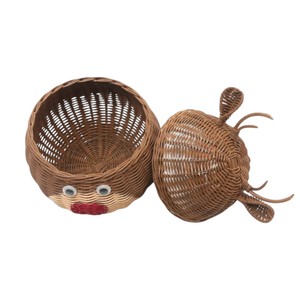 Handwoven Best Quality Rattan Reindeer Basket <b>Christmas</b> Gifts Storage <b>Boxes</b> Vintage Style Best Choice for <b>Christmas</b> Gift Decor - Product Image 4