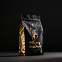 Sachet Doypack de 1,5 kg pour aliments secs pour animaux de compagnie, avec fermeture éclair refermable et stratification barrière, pour chiens et chats