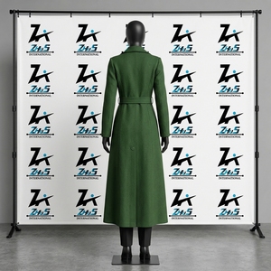 Abrigo de lana personalizado para mujer, estilo trench, doble botonadura, cálido para invierno, elegante, con cinturón, abrigo largo de diseñador para mujer, abrigos maxi para mujer - Product Image 2