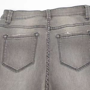 Nouveau Jean en Denim Déchiré et Délavé Coupe Slim Taille Haute pour Homme 2026 – Coton Décontracté Gris Automne - Product Image 5