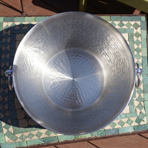 Double Wall Hammered Stainless Steel <b>Ice</b> Bucket With Drop Ring Handles Luxury Party Champagne Wine Beverage Tub For Serving - Product Image 3