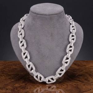 VVS Moissanite Diamond S925 <b>Iced</b> <b>Out</b> Necklace Link <b>Chain</b> Jewelry Necklace For Men Available for sale - Product Image 1
