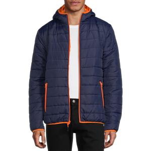 Custom Design Men's Hooded Down Puffer <b>Jacket</b> Casual Outerwear Fashion Warm Puffer <b>Jackets</b> with Zipper Pockets - Product Image 1