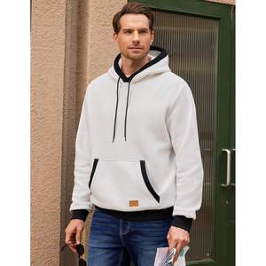 Custom Men's Casual Cotton <b>Hoodie</b> Fashion <b>Long</b> Sleeve Drawstring Fleece Pullover with Pockets Anti-Wrinkle Feature - Product Image 4