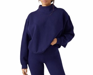 Sweat-shirt à col montant pour femme de haute qualité 350 g/m², multicolore, avec motif personnalisé, en mélange coton-polyester, molletonné, pour l'automne - Product Image 4