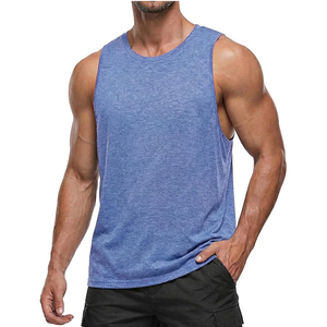 Gym Wear Bodybuilding Men Tank Top Knitted Breathable Spandex/Polyester Anti-shrink Casual Oversize 180g Customized OEM - Product Image 2